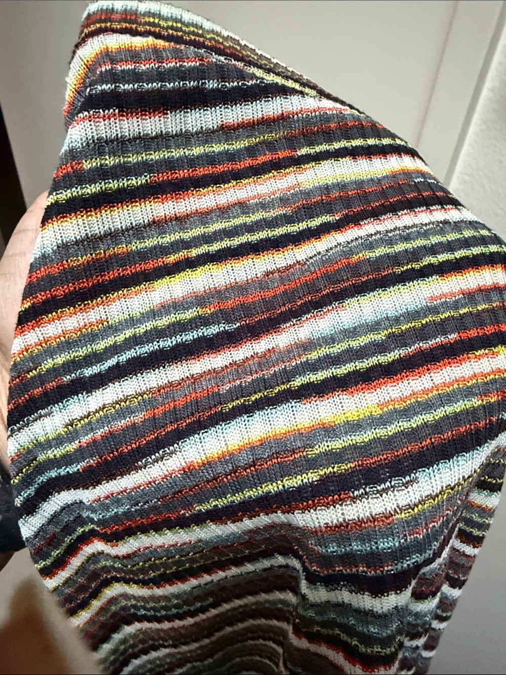 Lily White Multicolor Striped Ribbed Circle Skirt - Picture 3 of 3